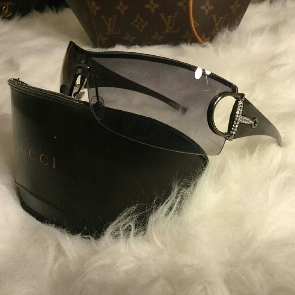 Gucci Blinged Out 'Bit' Sunglasses